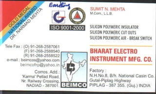 Vendors Visiting Cards LIST