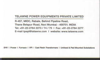 Vendors Visiting Cards LIST