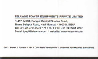 Vendors Visiting Cards LIST