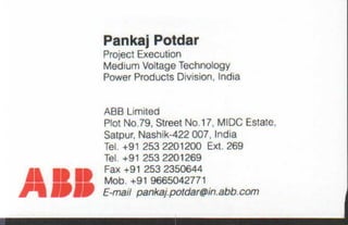 Vendors Visiting Cards LIST