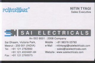 Vendors Visiting Cards LIST