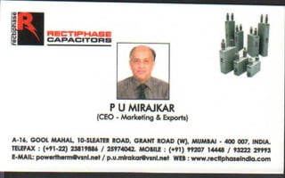 Vendors Visiting Cards LIST