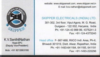 Vendors Visiting Cards LIST