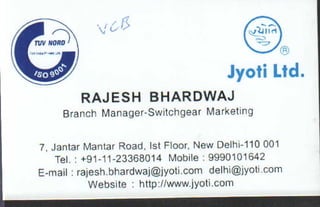 Vendors Visiting Cards LIST