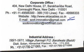 Vendors Visiting Cards LIST