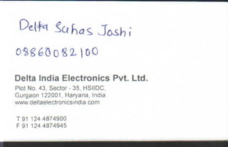 Vendors Visiting Cards LIST