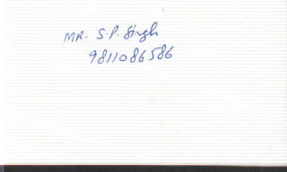 Vendors Visiting Cards LIST