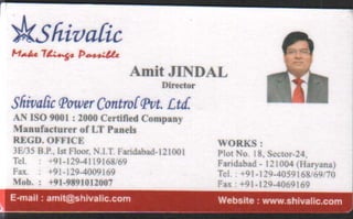 Vendors Visiting Cards LIST