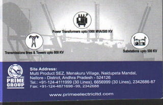 Vendors Visiting Cards LIST