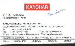 Vendors Visiting Cards LIST