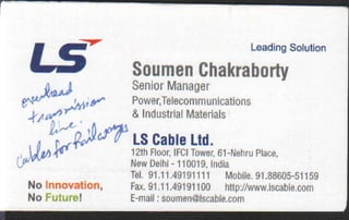 Vendors Visiting Cards LIST