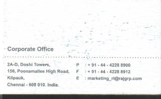 Vendors Visiting Cards LIST