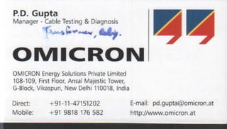 Vendors Visiting Cards LIST