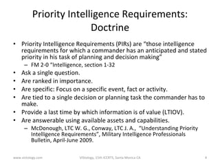 Priority Intelligence Requirement Answering and Commercial Question ...