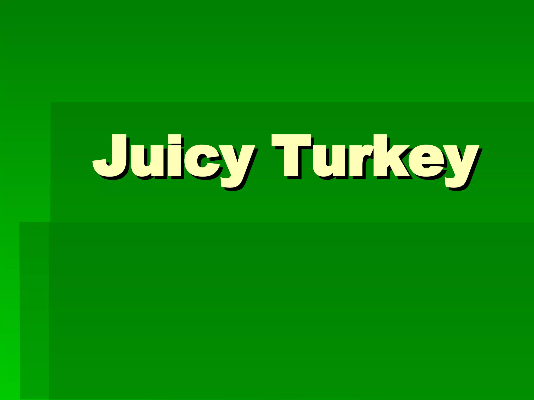 Juicy Turkey 