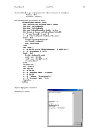 Tutorial de Visual basic | PDF