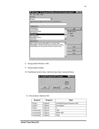 Visual basic materi pembelajaran dasar | PDF