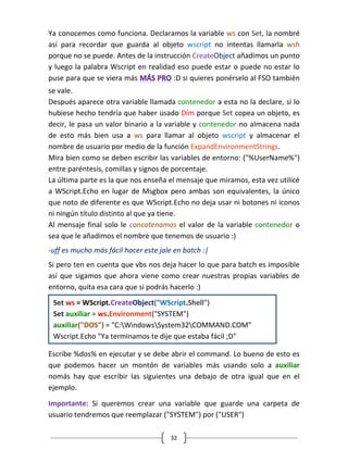 Visual basic script v1 wd | PDF