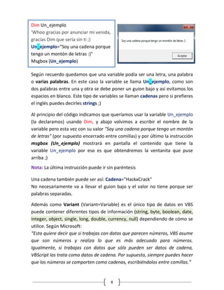 Visual basic script v1 wd | PDF