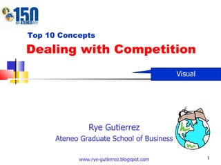 Dealing with Competition Rye Gutierrez Ateneo Graduate School of Business www.rye-gutierrez.blogspot.com Top 10 Concepts Visual 