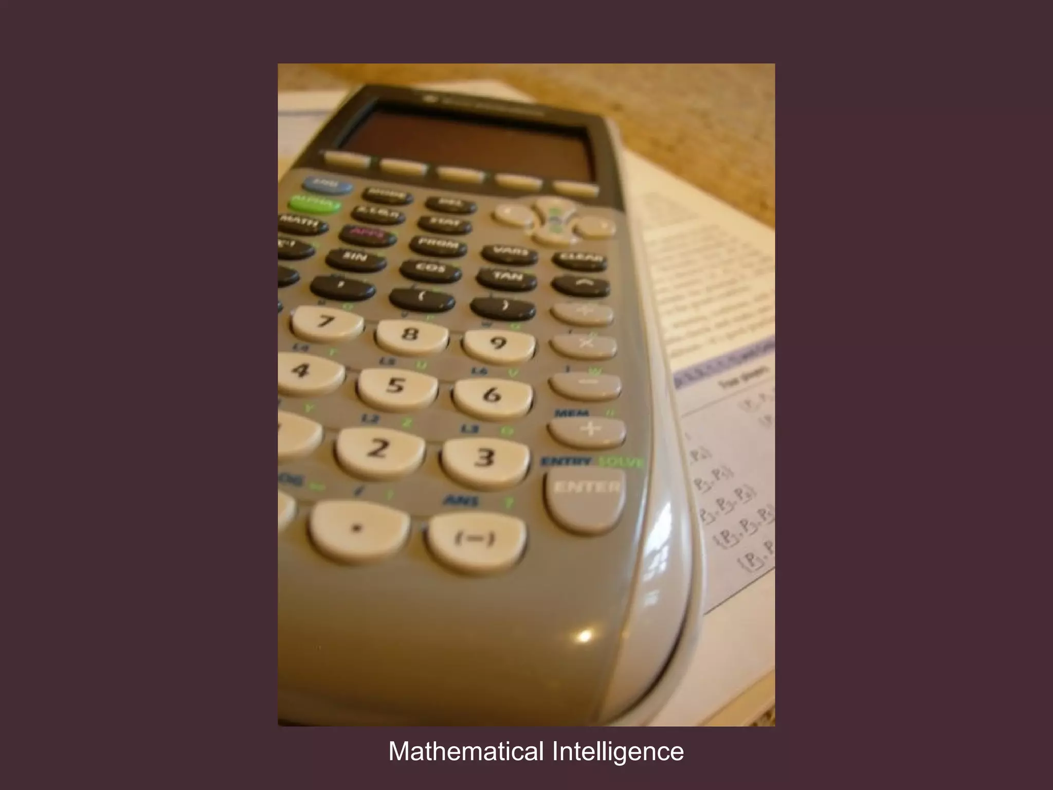 Mathematical Intelligence