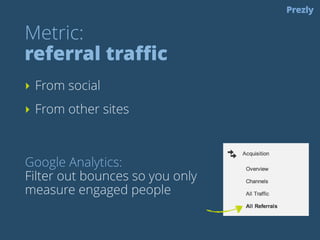 Promote 
the content 
Creating the content is just the beginning. 
The hardest part is getting people to share it. 
! 
‣ Contact the people that originally shared it 
‣ Get high profile people on board 
‣ Share it multiple times yourself 
 