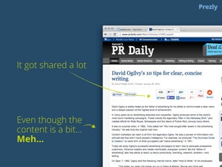 “When do you sleep? 
At night, just like you. 
! 
After learning how to do this 
ourselves we now outsource 
a lot of the hands-on writing 
work. 
 