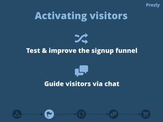 Get event driven analytics 
‣ You’ll see what individual people do. 
‣ Define user actions that are important for you. 
 