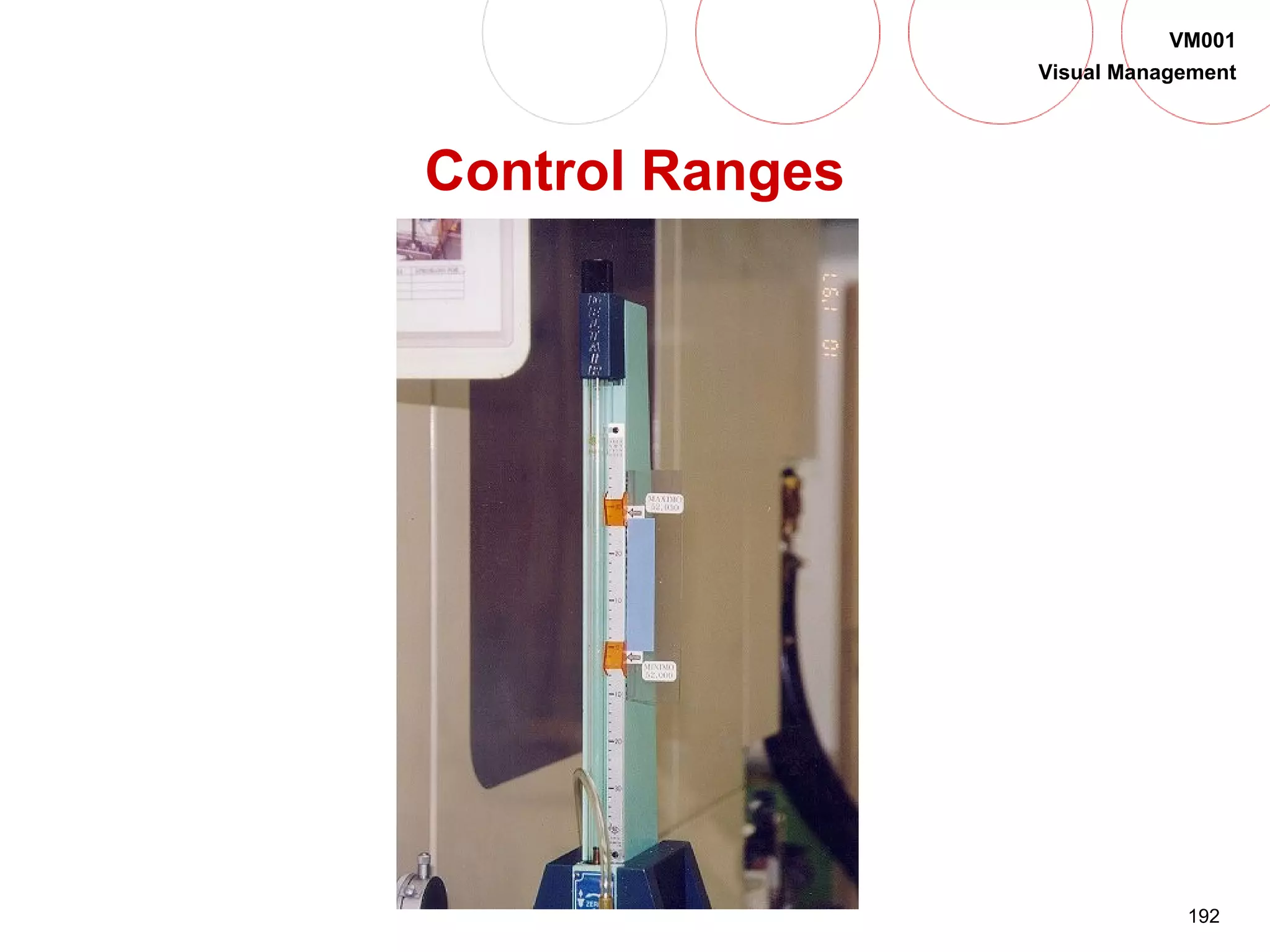 192
VM001
Visual Management
Control Ranges
 