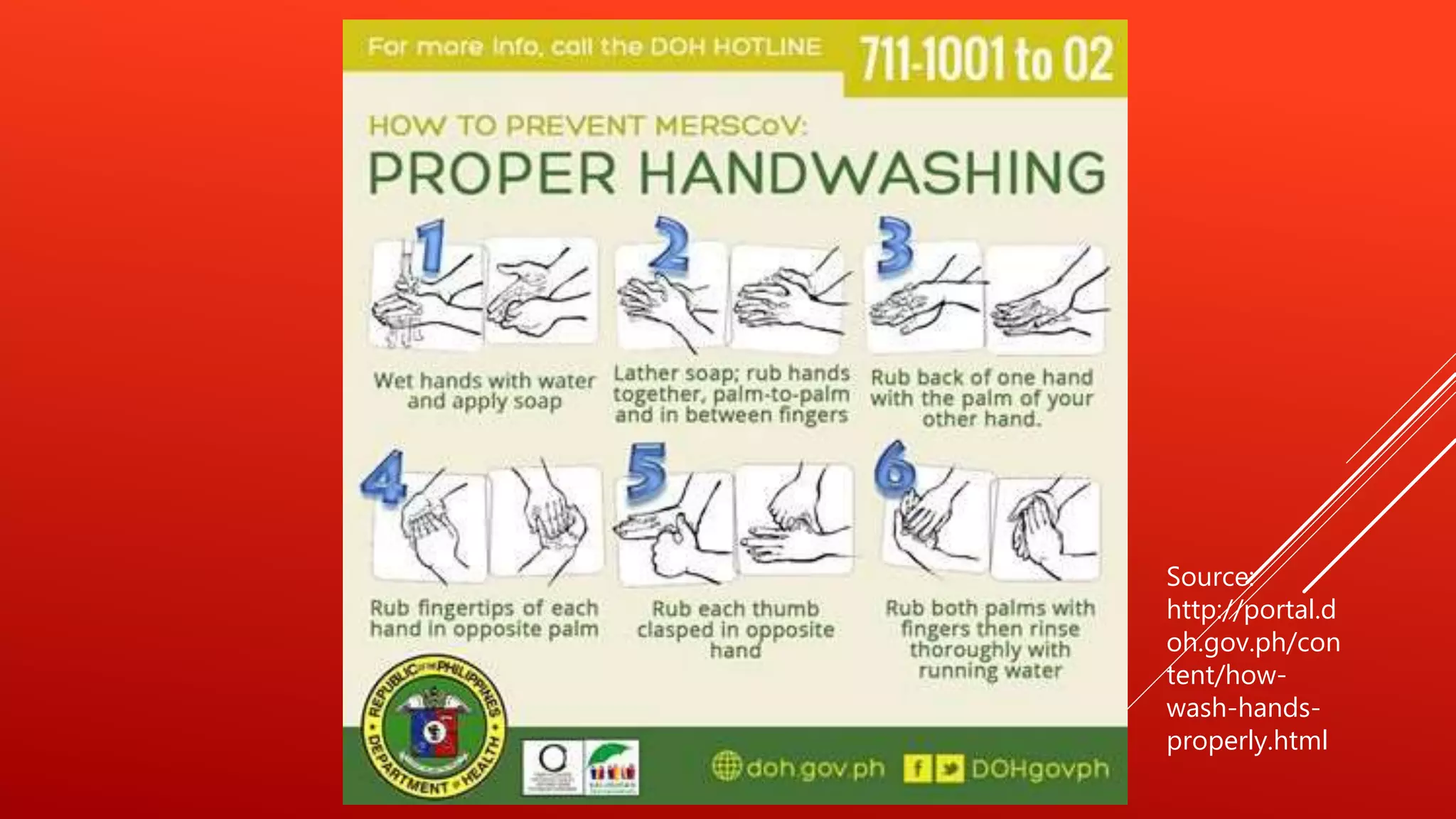Source:
http://portal.d
oh.gov.ph/con
tent/how-
wash-hands-
properly.html
 