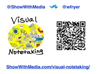 ShowWithMedia.com/visual-notetaking/
@ShowWithMedia @wfryer
 