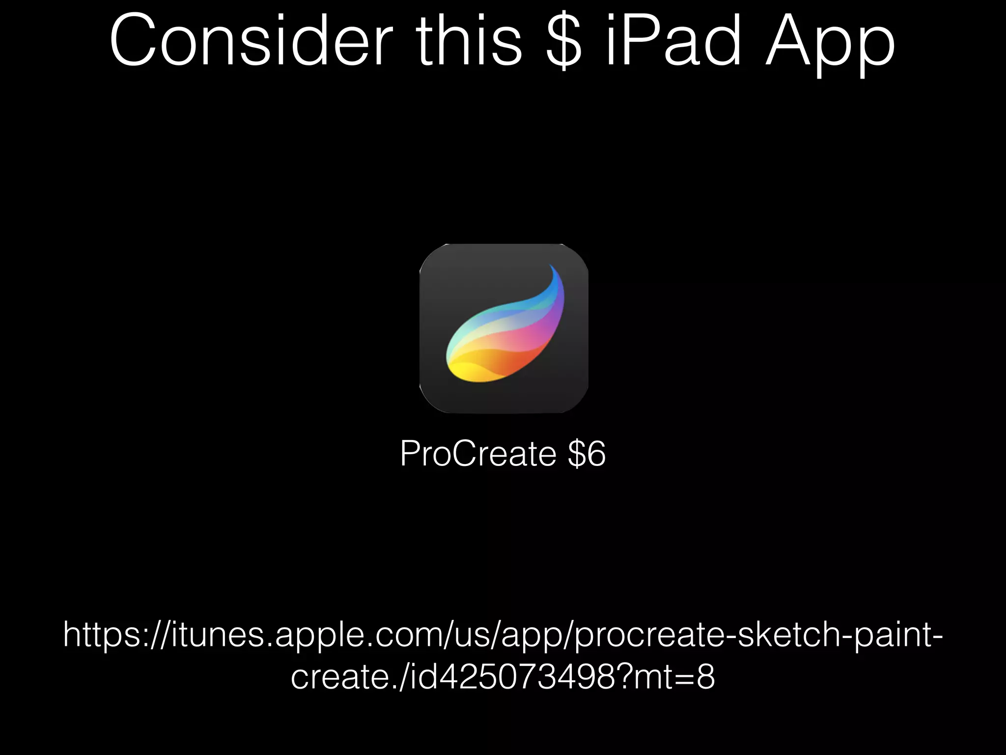 Consider this $ iPad App
https://itunes.apple.com/us/app/procreate-sketch-paint-
create./id425073498?mt=8
ProCreate $6
 