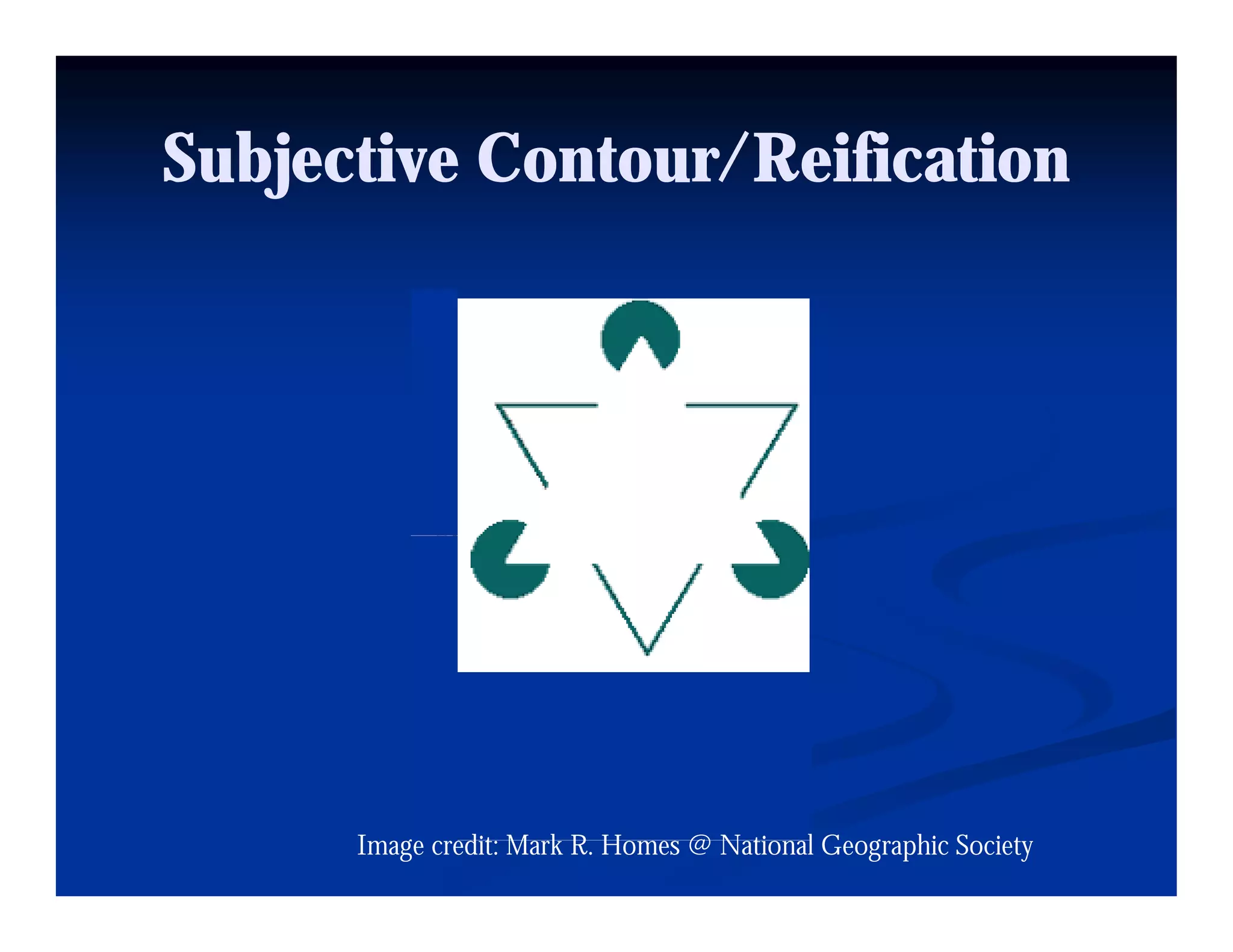 Subjective Contour/Reification




      Image credit: Mark R. Homes @ National Geographic Society
 