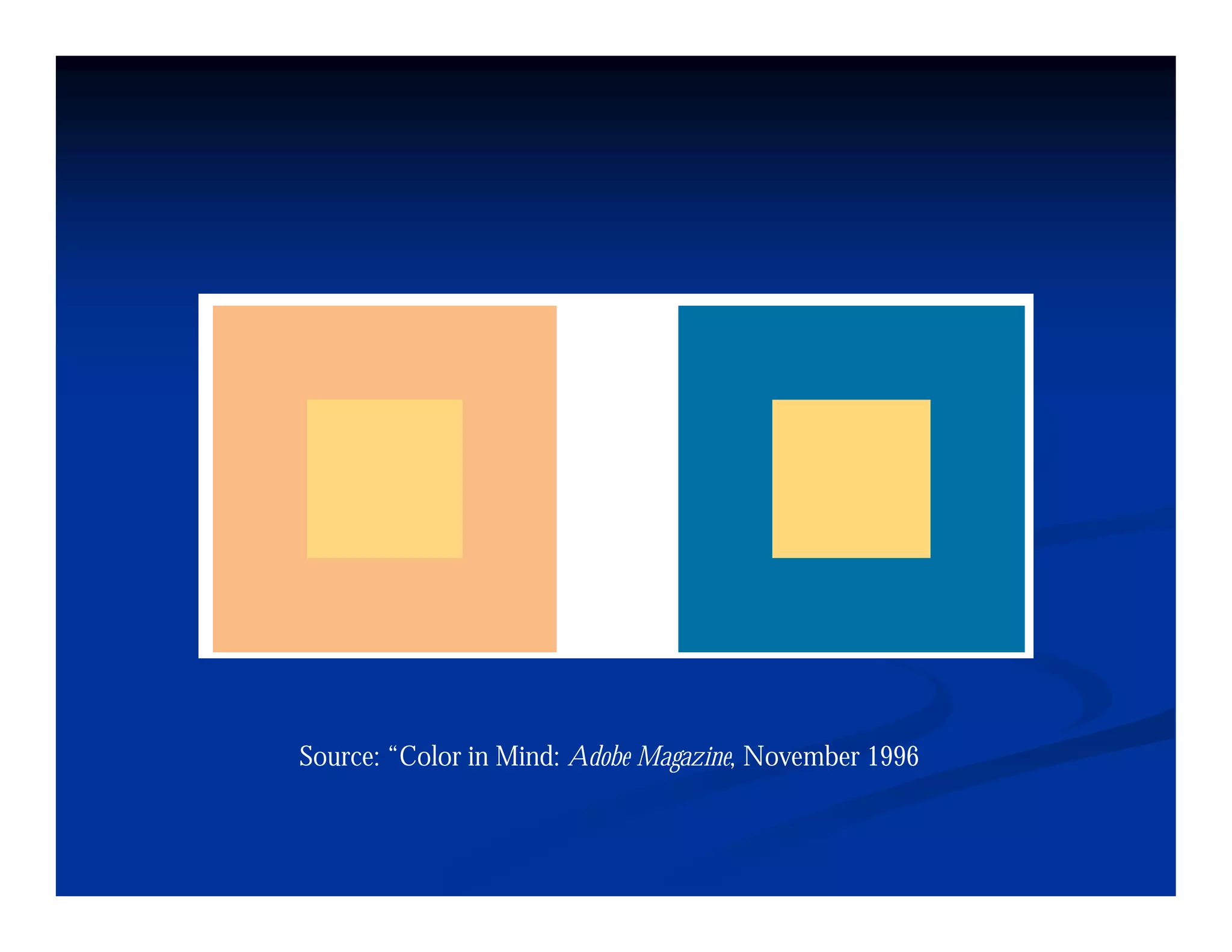 Source: “Color in Mind: Adobe Magazine, November 1996
 