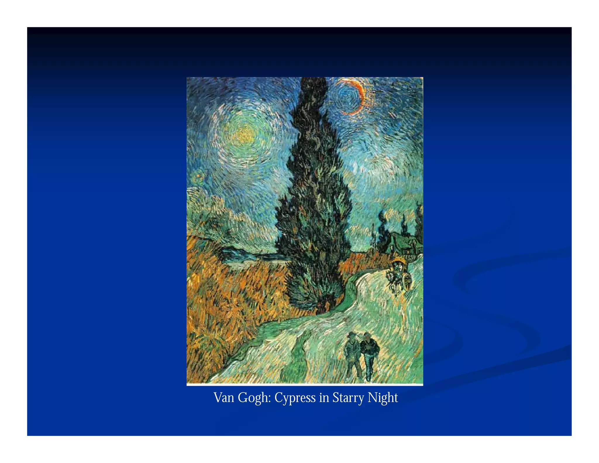 Van Gogh: Cypress in Starry Night
 