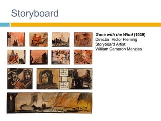 Storyboard
Gone with the Wind (1939)
Director: Victor Fleming
Storyboard Artist:
William Cameron Menzies
 