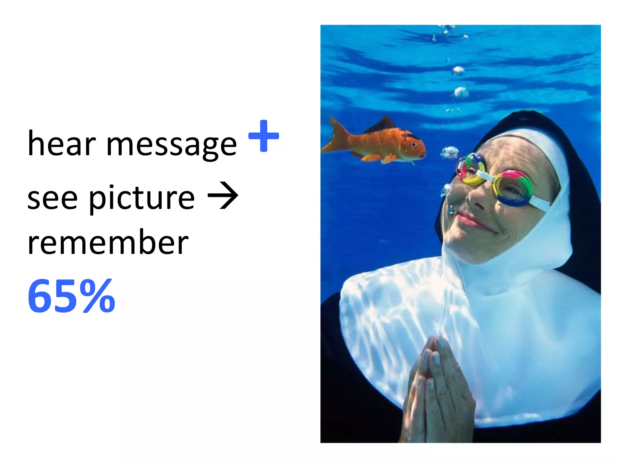 hear message +
see picture
remember
65%