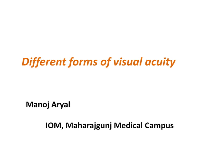 Visual Acuity | PPTX