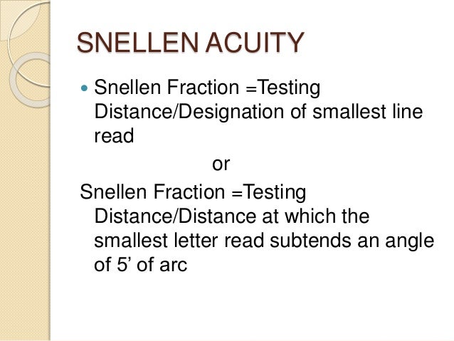 eye size 6/6 letter test Visual acuity