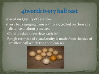 Visual Inattention Balloon Test Visual acuity | PPTX