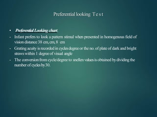 Preferential Looking Test Examples Visual acuity | PPTX