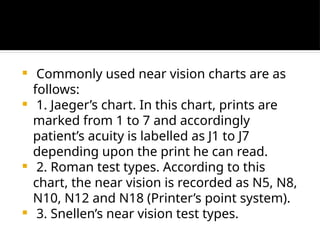 Near Visual Acuity Chart.pdf Visual acuity.pptx vision and documentation of visual acuity | PPTX