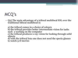 Computer Trifocals Visual acuity and patient satisfaction results with a new trifocal ...