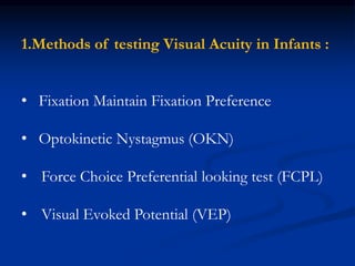 Visual acuity assessment in different group of age | PPTX