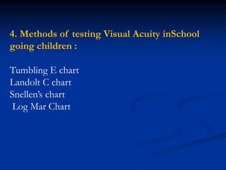 Visual acuity assessment in different group of age | PPTX