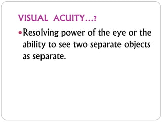Visual acuity in infants | PPTX