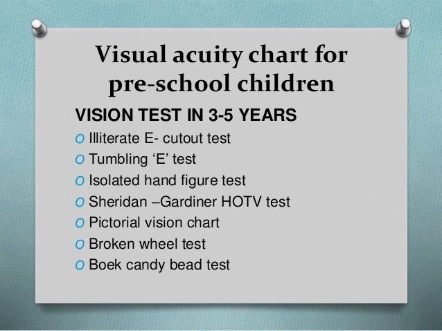 test letter e eye Visual children in acuity preschool
