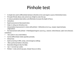 Pinhole Application Error Visual acuity presentation finalized.pptx