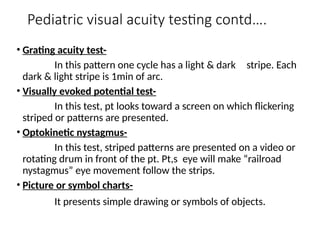 Visual acuity in short for students Snellen chart | PPTX