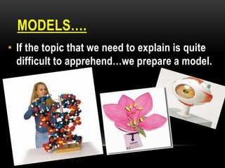 MODELS….
• If the topic that we need to explain is quite
difficult to apprehend…we prepare a model.
 